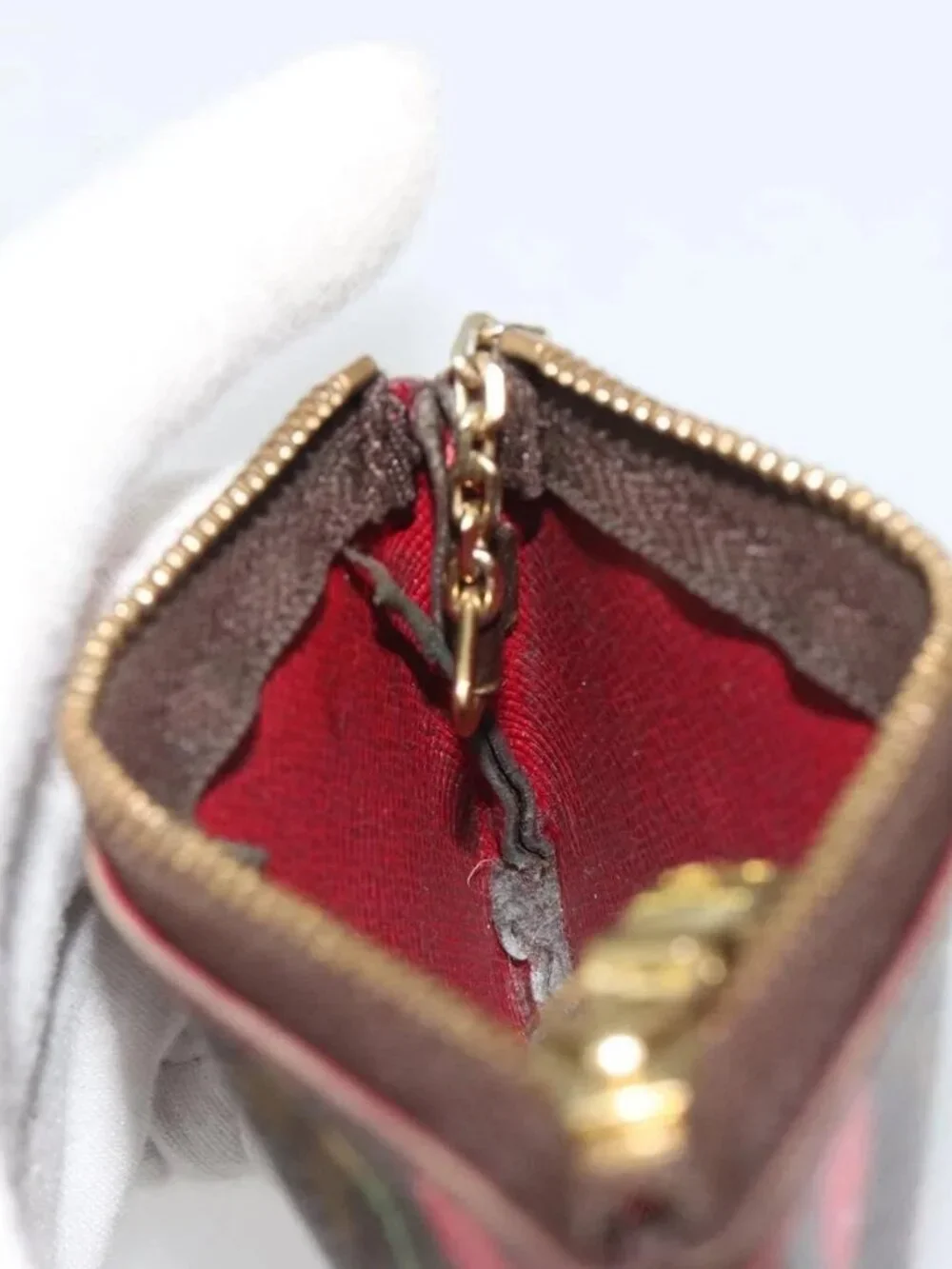 LOUIS VUITTON Monogram Cherry Pochette Cles Coin Purse M95042 LV Auth bs35761